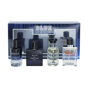 Set Blue con 4 Perfumes de Inspiraci?n M?s Vendidos en tama?o mini Para Caballero 25 ml. c/u