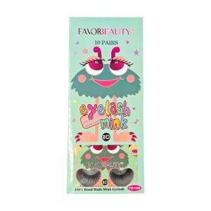 Paquete con 10 pares de pesta?as postizas sint?ticas FB1166