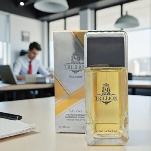 Perfume para caballero TRILLION aroma dulce amielado amaderado. Con 100 ml. Dupe / inspiraci?n VL81571