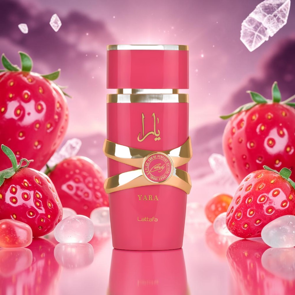Perfume para mujer YARA CANDY dulce, fresa, atalcado con 100 ml. Dupe / inspiraci?n